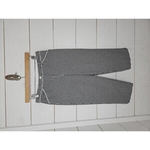 Talbots Size 8 Petite black & white check capri pants